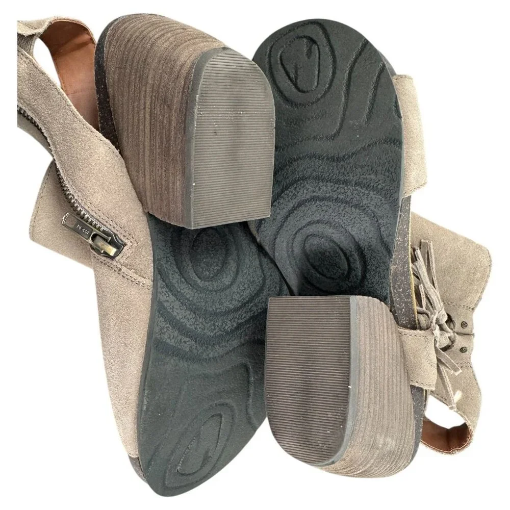 OTBT Flower Child Wedge Sandals in Desert (Tan) Leather w Fringe Women's Size 9M - Picture 12 of 12